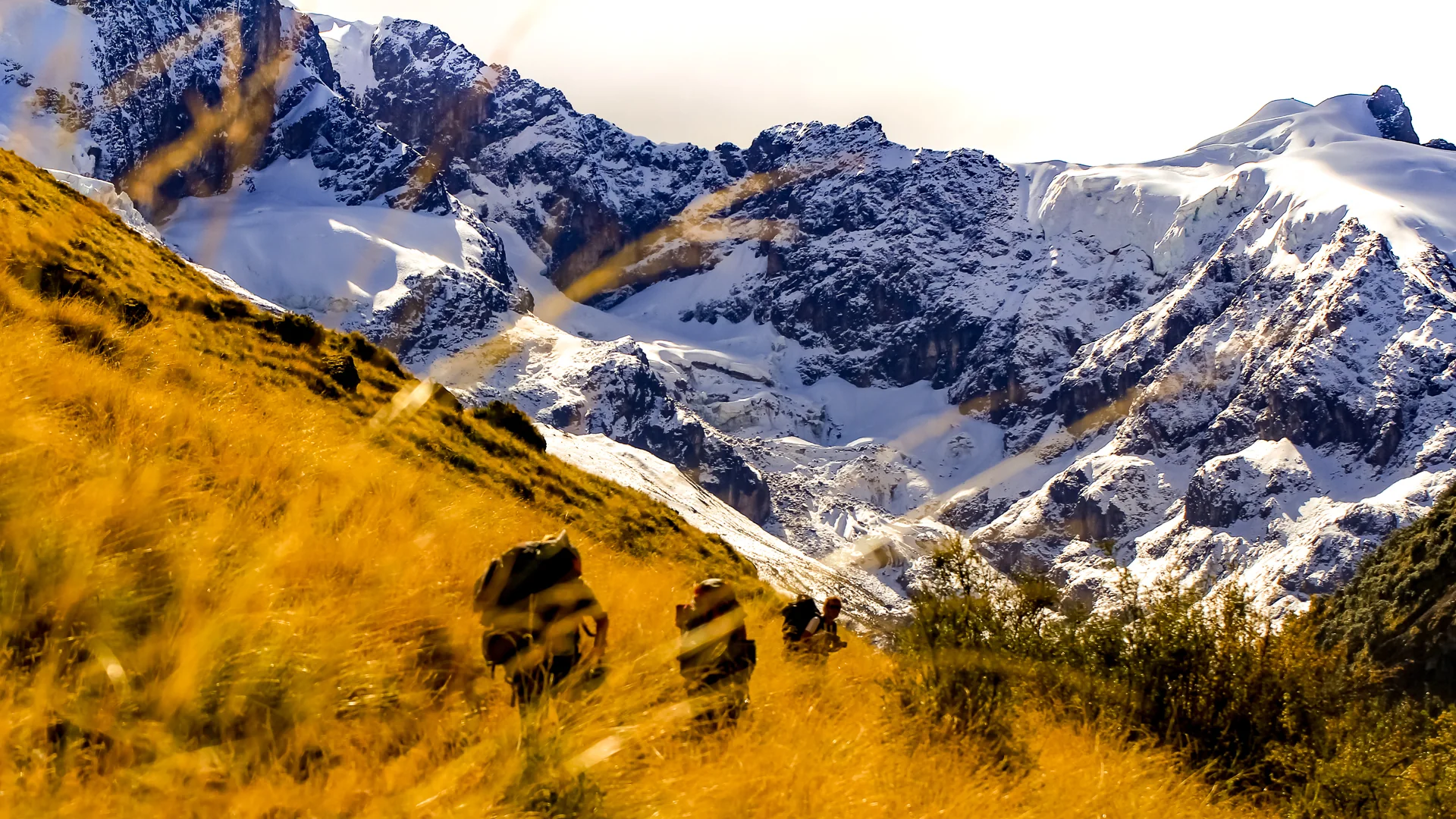 Snow-covered Andean peaks